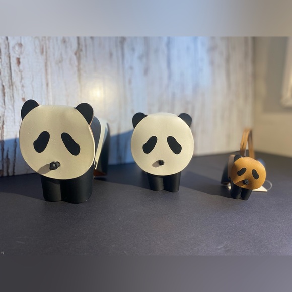 FOSSIL Folded Leather Pandas - 3PCS - Picture 8 of 10